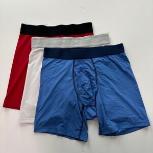 Blue and White Boxer Briefs Soft Stretchy Fabric